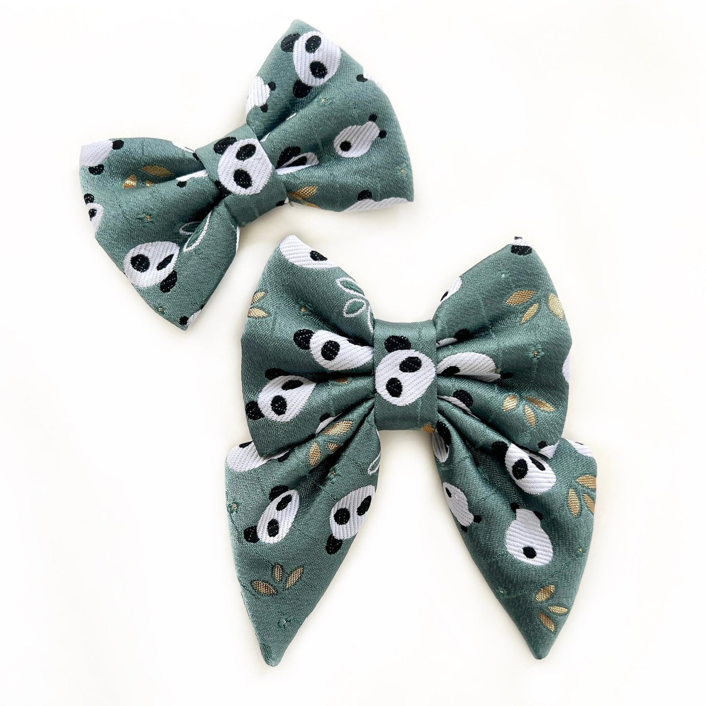 JAPANESE BROCADE PANDA // bow
