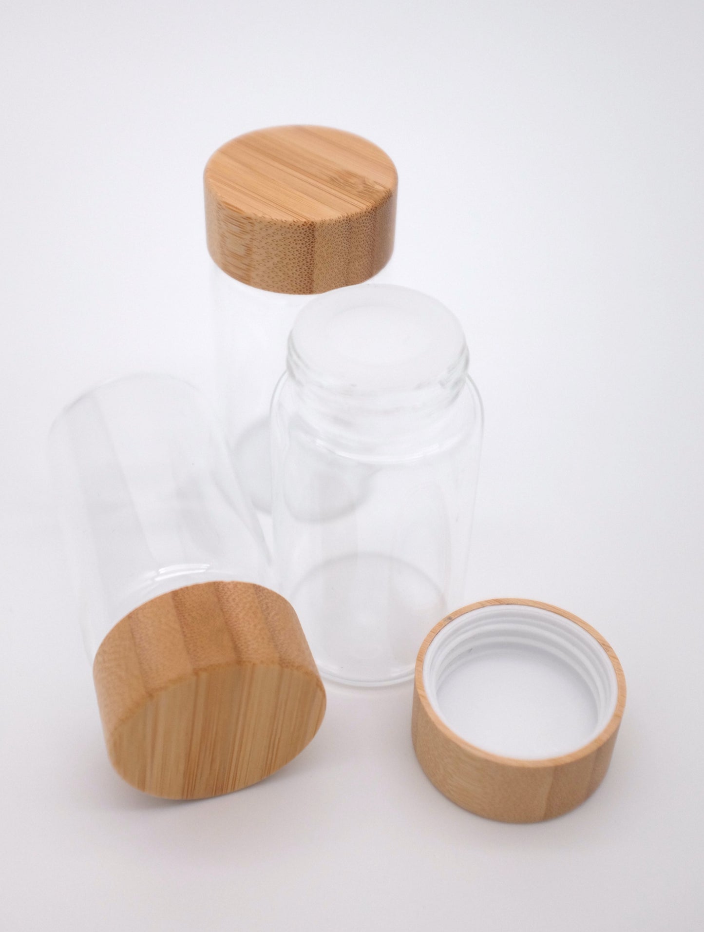 Mini Glass Container with Bamboo Lid