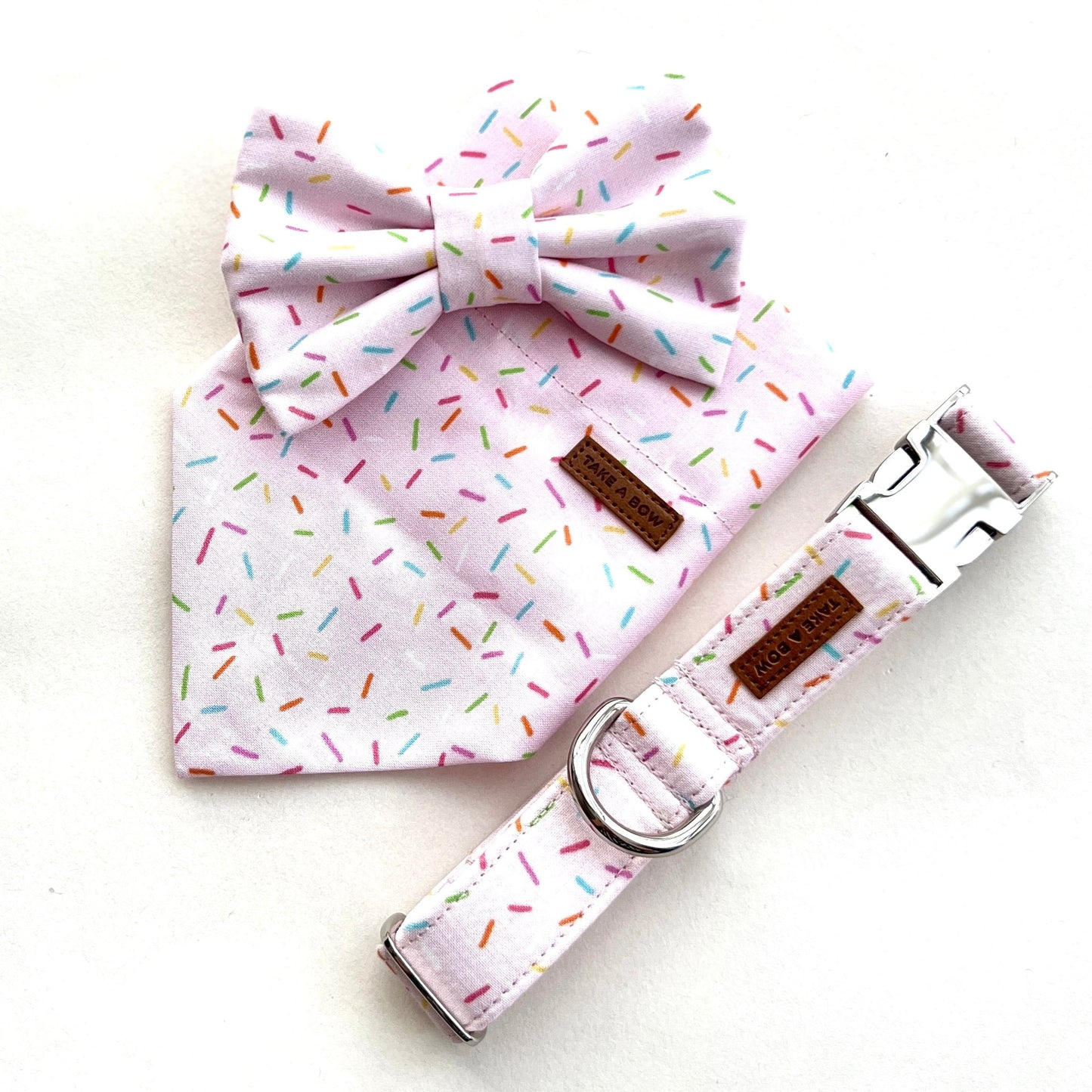 PAWTY SPRINKLES TAFFY PINK // collar