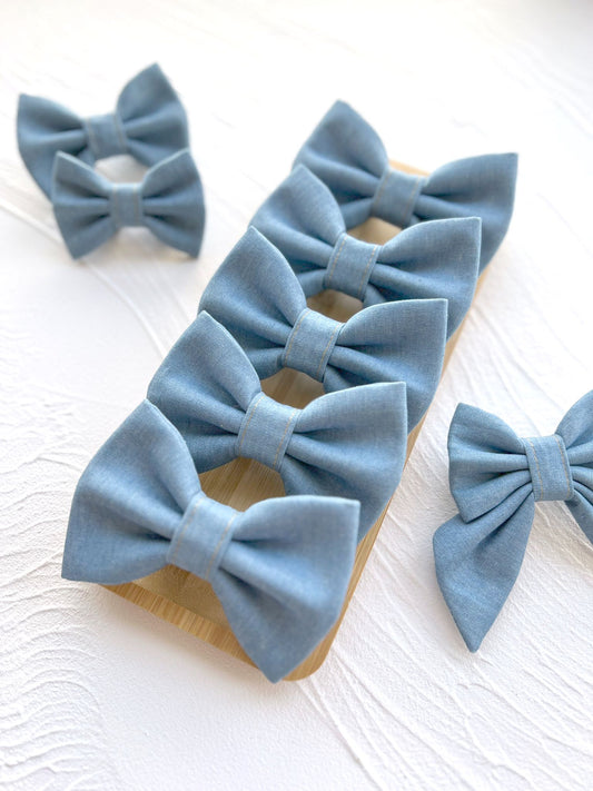 Upcycled Denim Bows