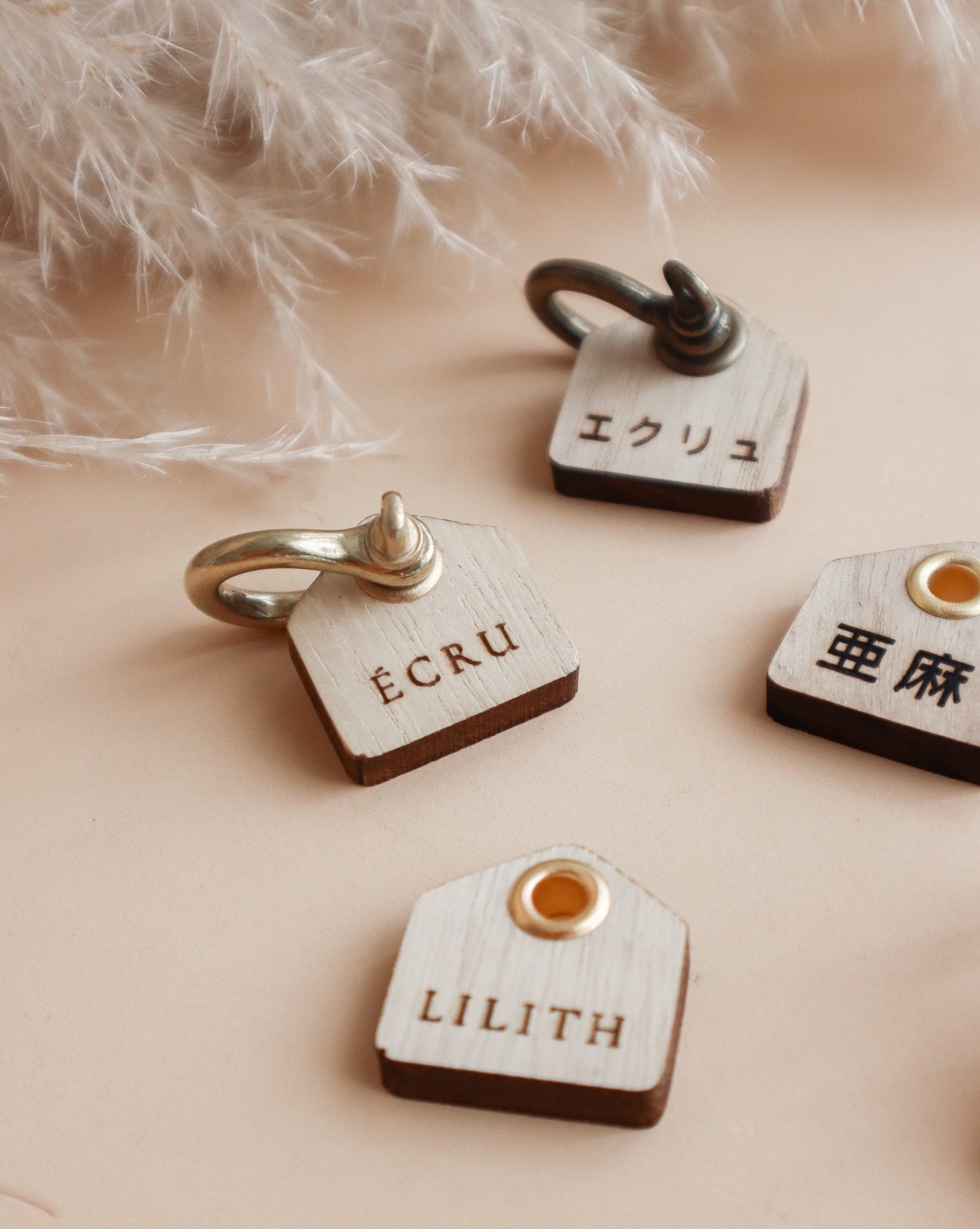 EMA // wooden hut pet tag