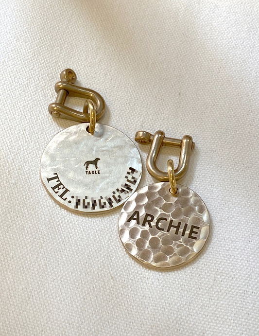 Brass name tag