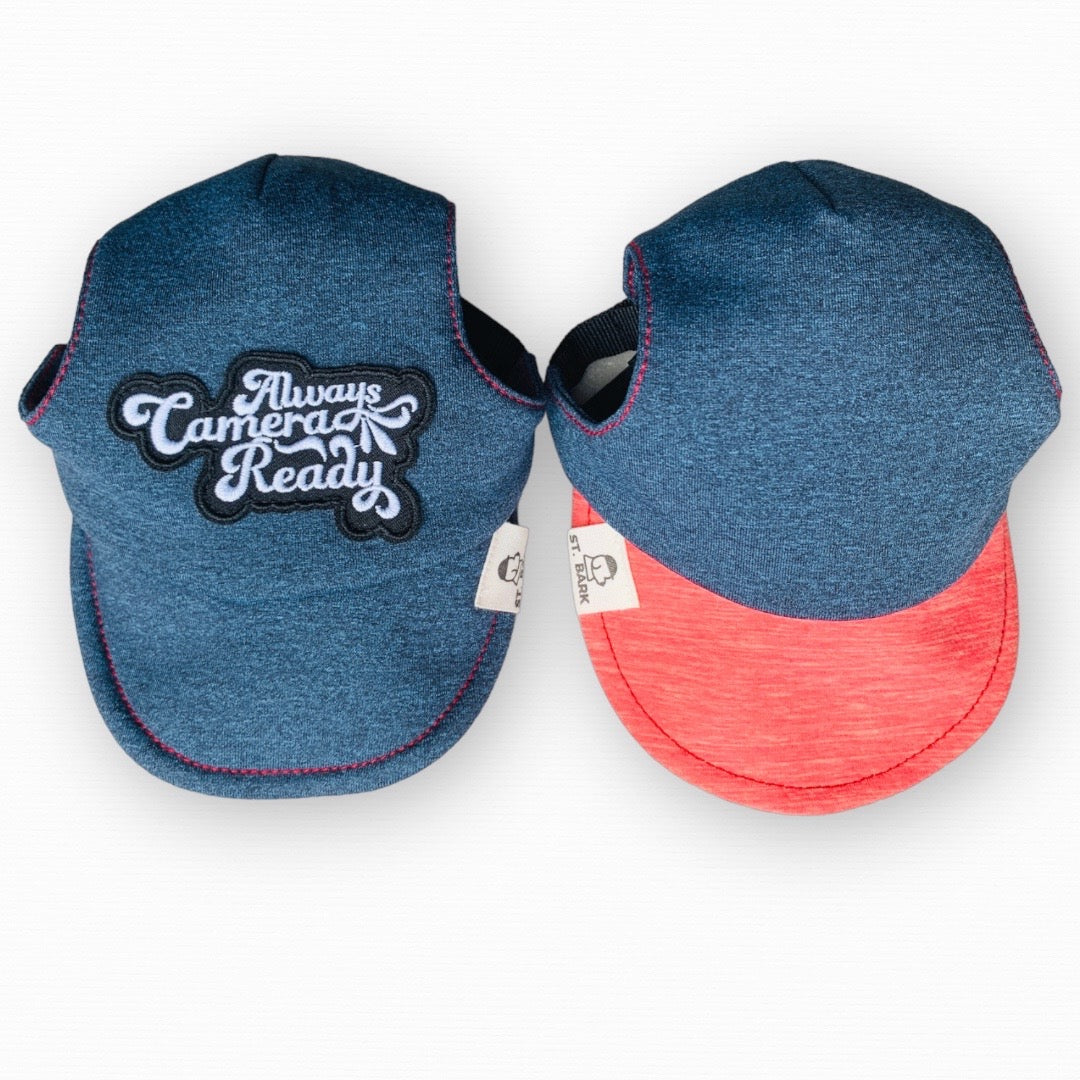 Blueberry Blue x Coral Pink // dog hat