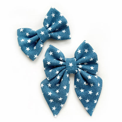 DENIM STARS // bow