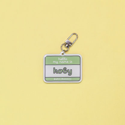 HELLO, MY NAME IS // acrylic tag