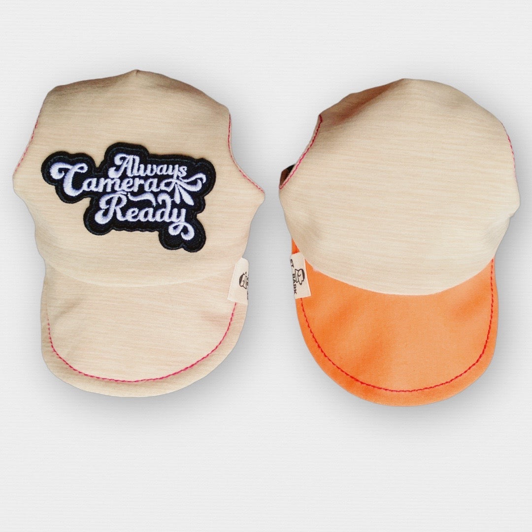Puppuccino Beige x Happy Tangerine // dog hat